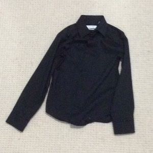 Calvin klein black button down long sleeve shirt